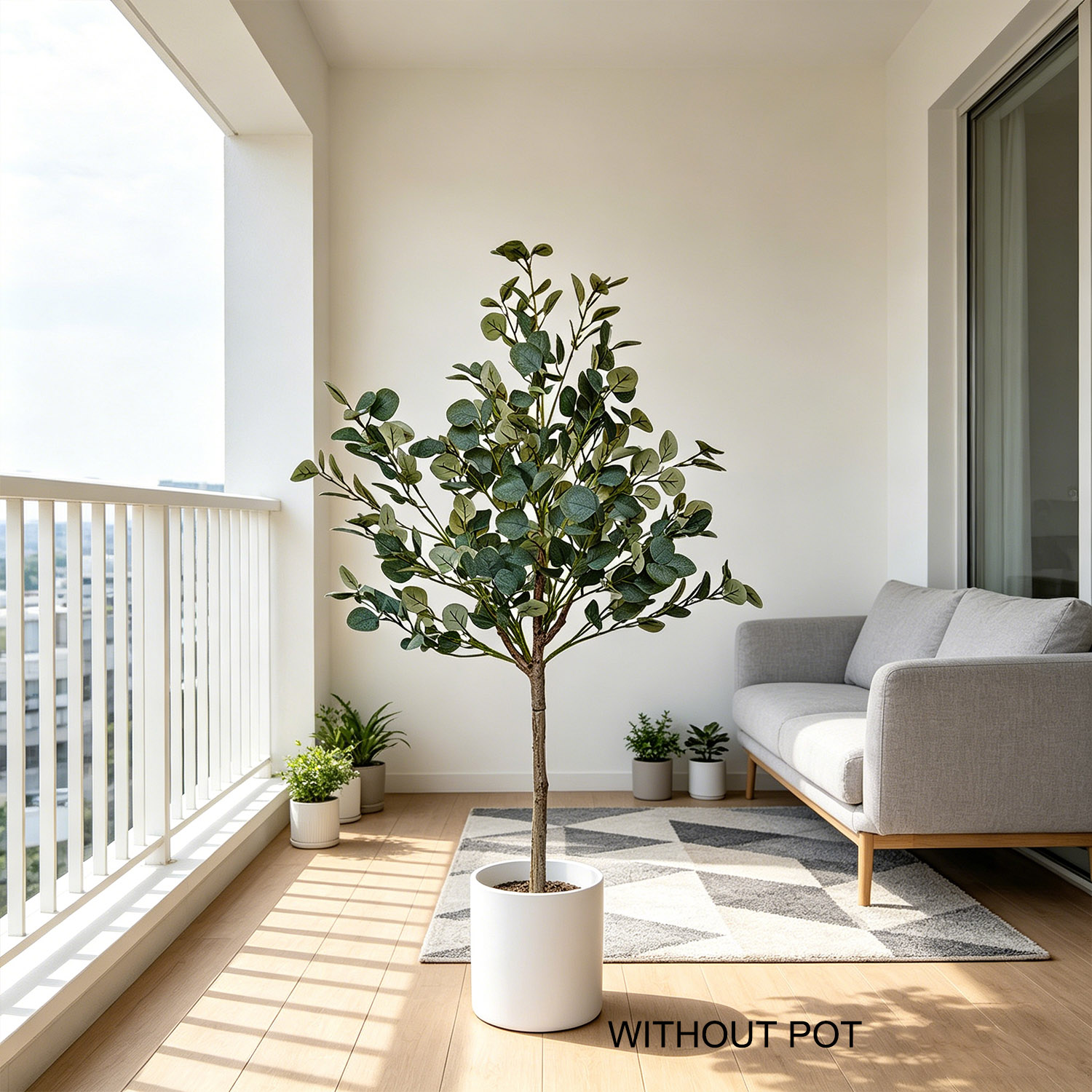 Ficus Lyrata Tree - نبات أوكالبتوس صناعي بطول 140 سم